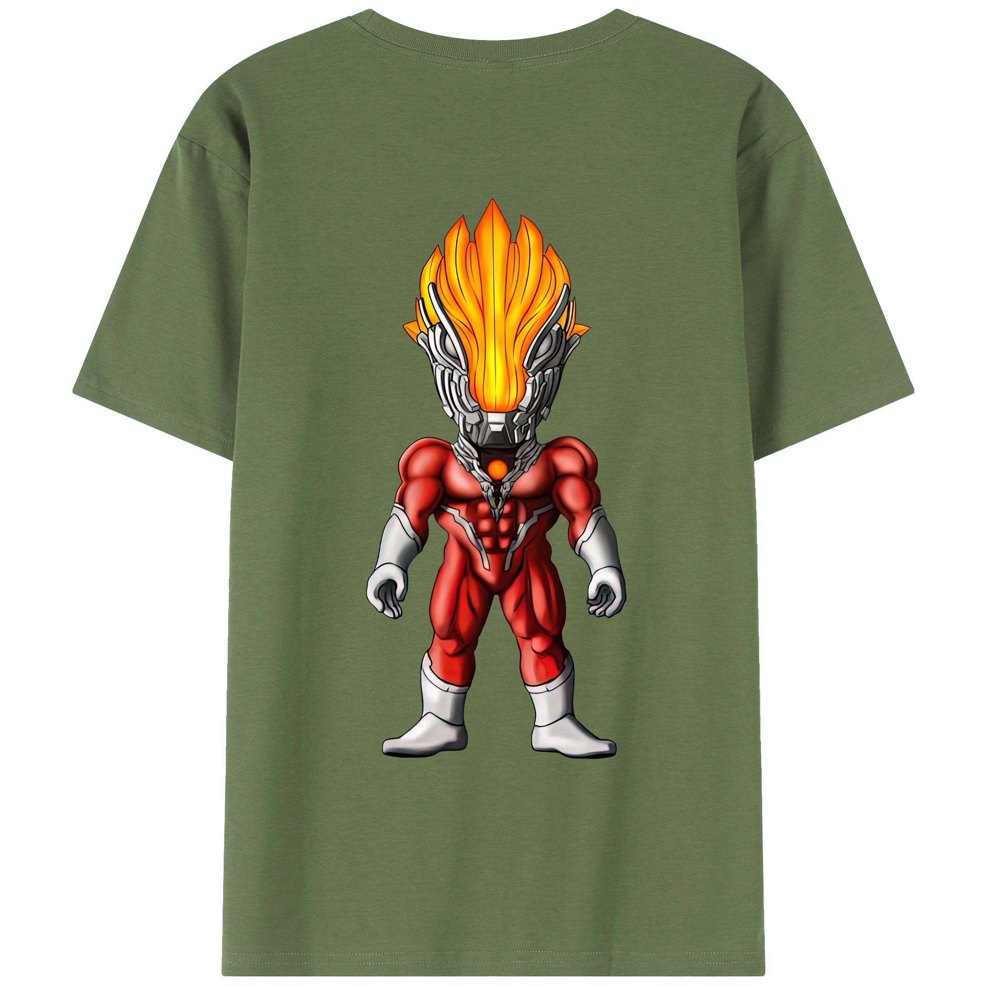 （画像用） ウルトラマン Ultraman 綿100％ メンズ半袖Tシャツ（バックプリント） 通気性
